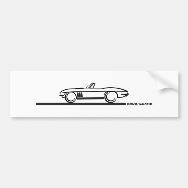1965 Corvette Convertible Bumper Sticker (Front)