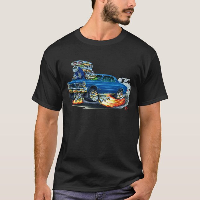 1965 GTO Blue Car T-Shirt (Front)