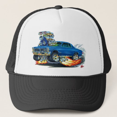 1965 GTO Blue Car Trucker Hat