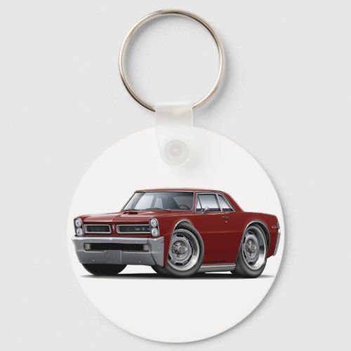 1965 GTO Maroon Car Keychain