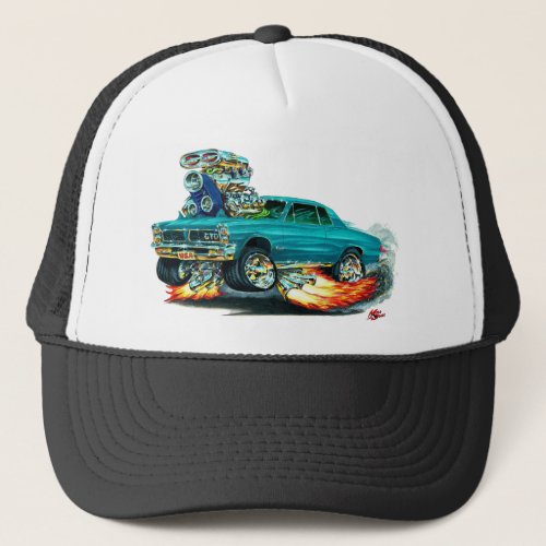 1965 GTO Teal Car Trucker Hat
