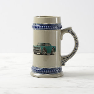 1965 GTO Turquoise Car Beer Stein