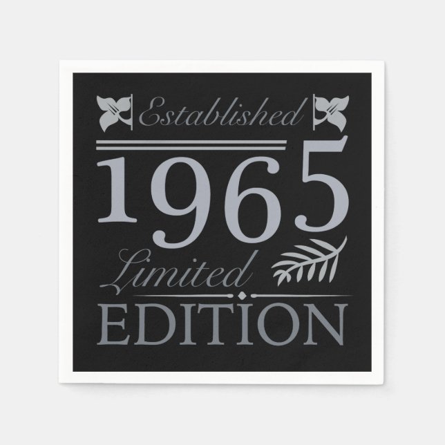 1965 Limited Edition 60th Birthday Napkins (Front)