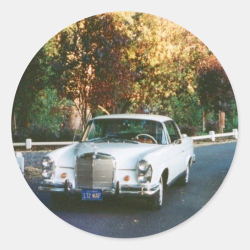 1965 Mercedes_Benz 220SEb coupe Classic Round Sticker