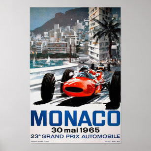 1965 Monaco Grand Prix Poster