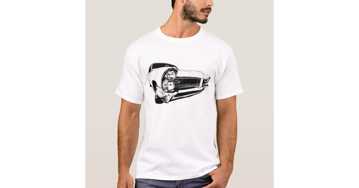 1965 Pontiac Grand Prix in White T-Shirt
