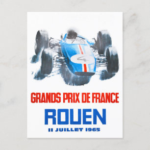 1965 Rouen Grand Prix Postcard