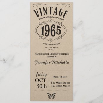 1965 Vintage Birthday Invitation by Cards_by_Cathy at Zazzle