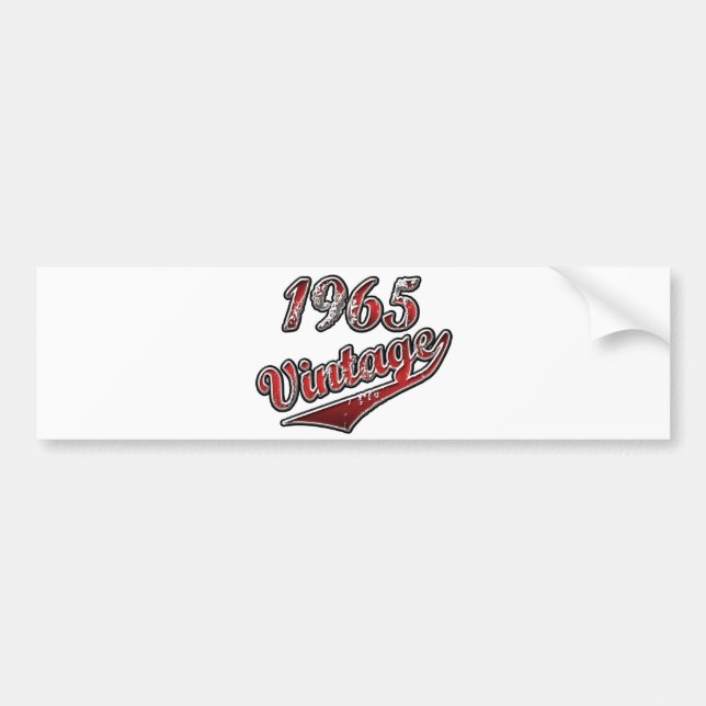 1965 Vintage Bumper Sticker (Front)
