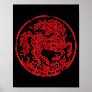 1966 2026 year of the fire horse 60th birthday1966 poster
