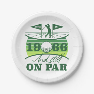 1966 60th Birthday Golf Lovers Paper Plates