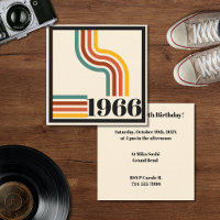 1966 60th Birthday Retro Stripe Vintage