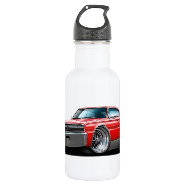 1966-67 Charger Red Car Water Bottle (Front)