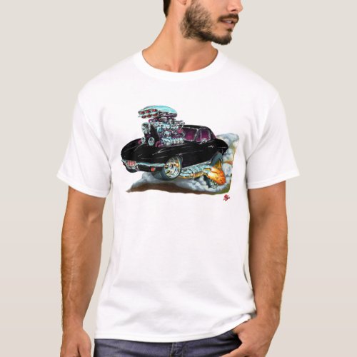 1966_67 Corvette Black Car T_Shirt