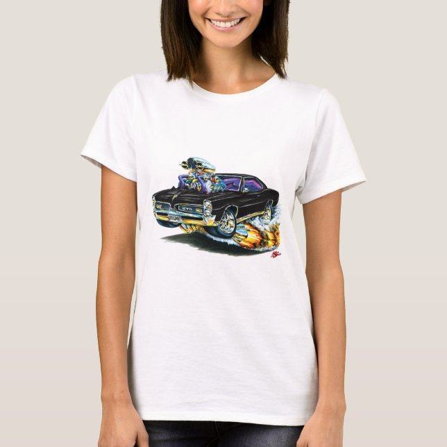 1966-67 GTO Black Car T-Shirt (Front)