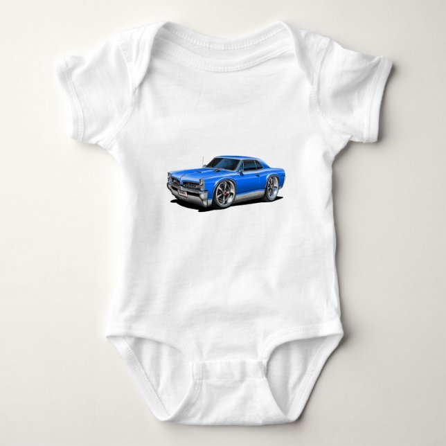 1966/67 GTO Blue Car Baby Bodysuit (Front)