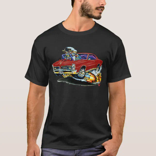 1966-67 GTO Maroon Car T-Shirt | Zazzle