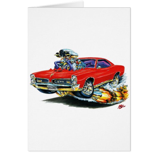 1966-67 GTO Red Car Cards (Front)