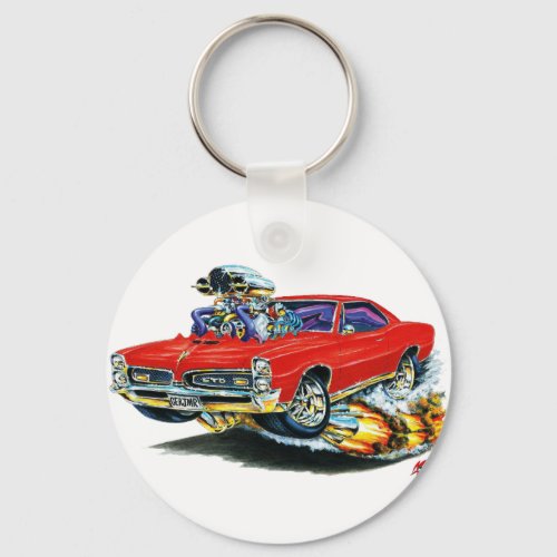 1966-67 GTO Red Car Keychain