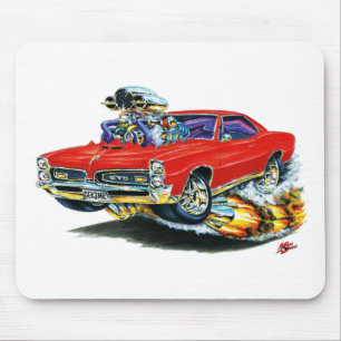 1966-67 GTO Red Car Mouse Pad
