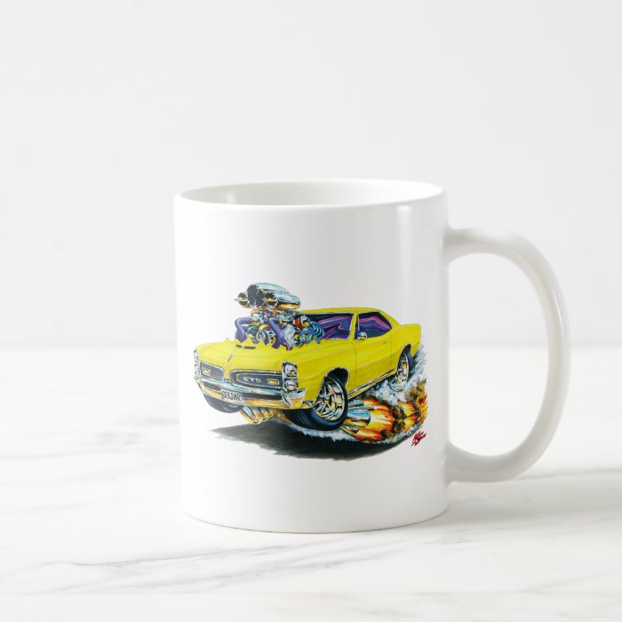 1966 67 GTO Yellow Car Coffee Mug