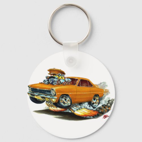 1966-67 Nova Orange Car Keychain