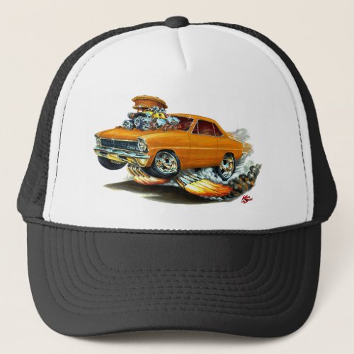 1966-67 Nova Orange Car Trucker Hat