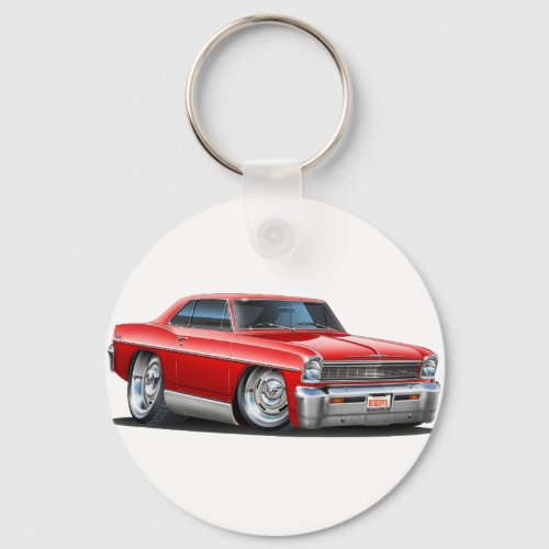 1966-67 Nova Red Car Keychain
