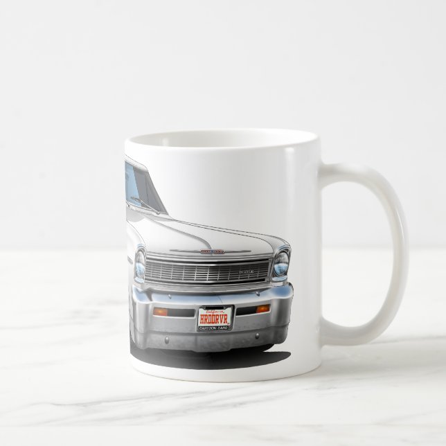 1966-67 Nova White Car Coffee Mug (Right)