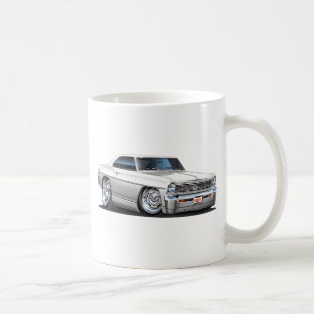 1966-67 Nova White Car Coffee Mug (Right)