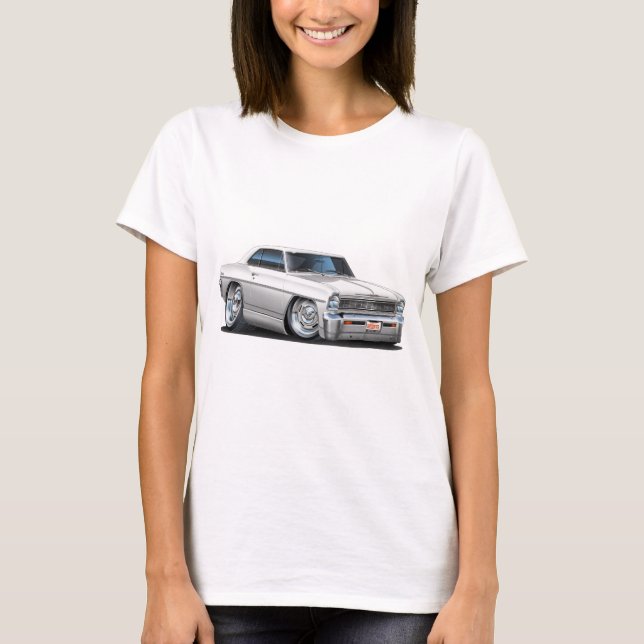 1966-67 Nova White Car T-Shirt (Front)
