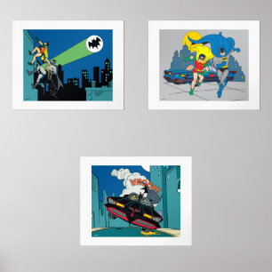 1966 Batman and Robin Cartoon Wall Art Sets
