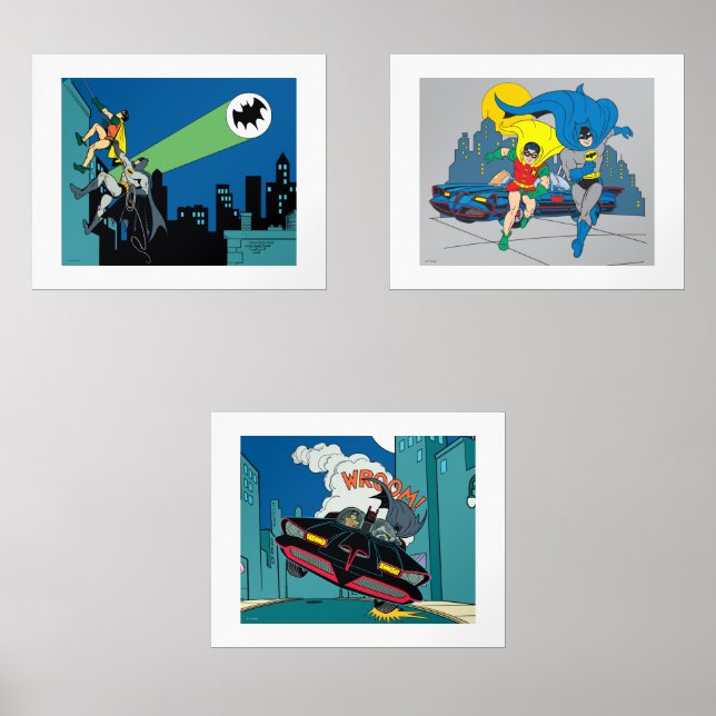 1966 Batman and Robin Cartoon Wall Art Sets (Front)