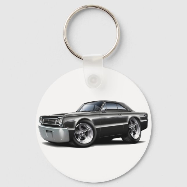 1966 Belvedere Black Car Keychain (Front)