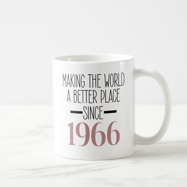 1966 Birthday 60 60th Years Old Gifts Women Mom Coffee Mug (Right)
