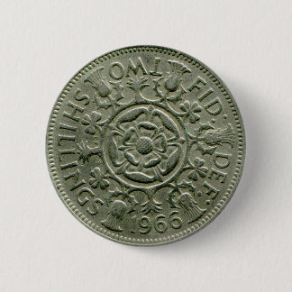 1966 British two shilling button