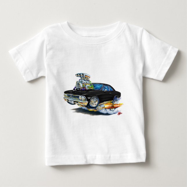1966 Chevelle Black Car Baby T-Shirt (Front)