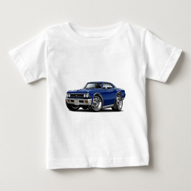 1966 Chevelle Dark Blue Car Baby T-Shirt (Front)