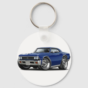 1966 Chevelle Dark Blue Car Keychain