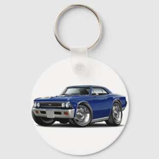 1966 Chevelle Dark Blue Car Keychain