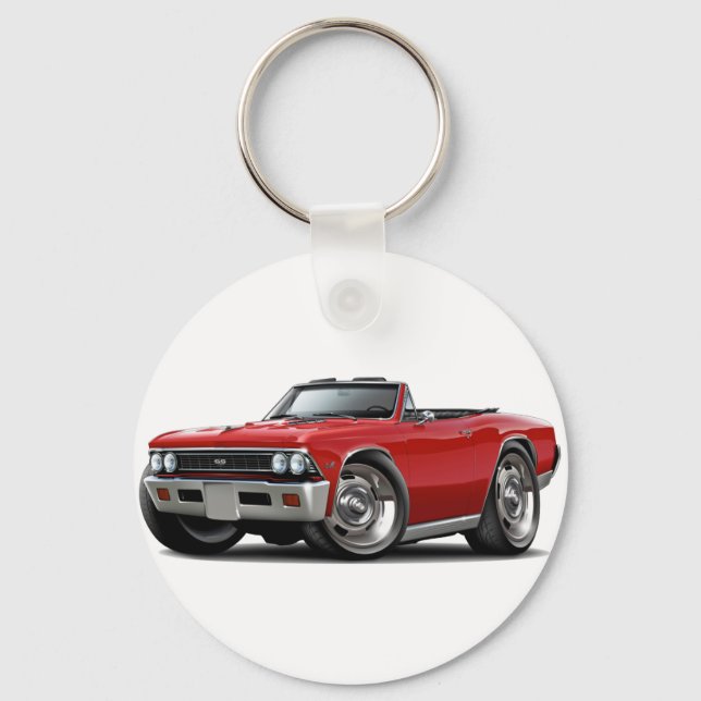 1966 Chevelle Red Convertible Keychain (Front)