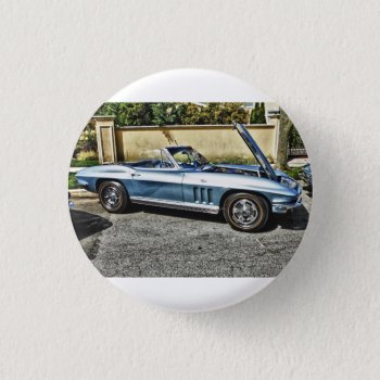 1966 Chevrolet Corvette Button by rayNjay_Photography at Zazzle