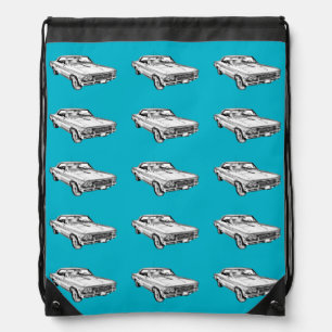 1966 Chevy Chevelle SS 396 Illustration Drawstring Bag