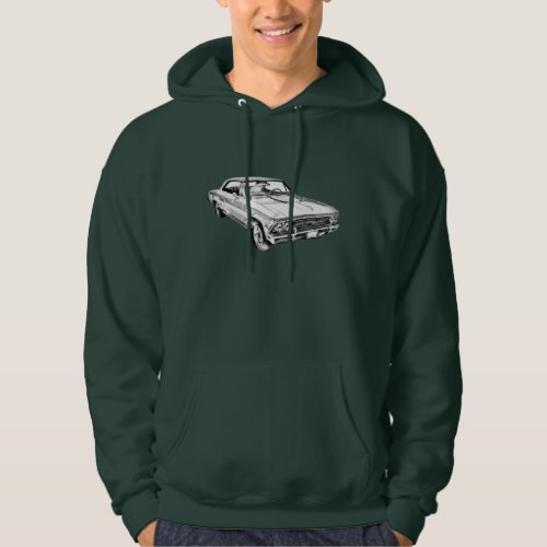 1966 Chevy Chevelle SS 396 Illustration Hoodie