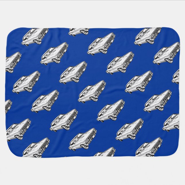 1966 Chevy Chevelle SS 396 Illustration Receiving Blanket (Horizontal)