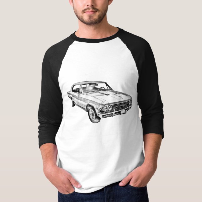 1966 Chevy Chevelle SS 396 Illustration T-Shirt (Front)