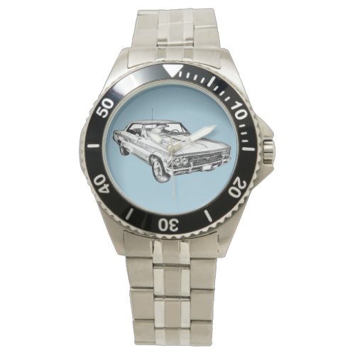 1966 Chevy Chevelle SS 396 Illustration Watch