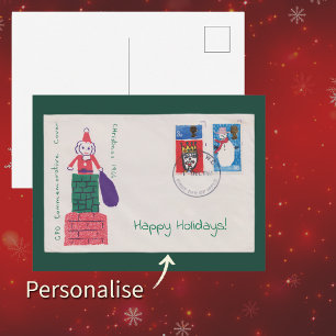 1966 Christmas First Day Cover   Antique Holiday Postcard