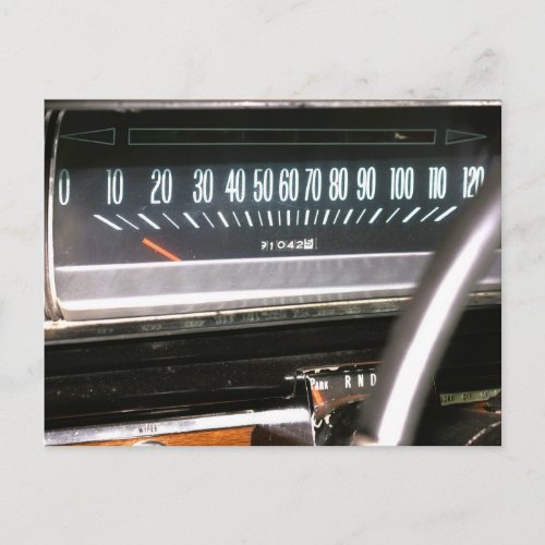 1966 Classic Car Speedometer Postcard