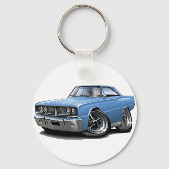 1966 Coronet Lt Blue Car Keychain (Front)
